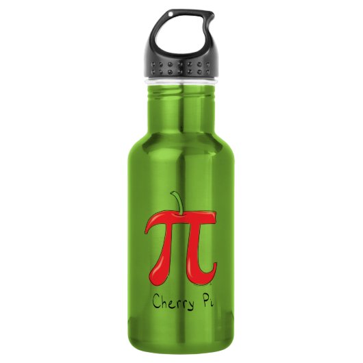 Cherry Pi Symbol Niedlich Mathematiklehrer Edelstahlflasche (Vorderseite)