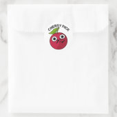 Cherry Pick Funny Fruit Pun Runder Aufkleber (Tasche)