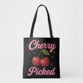 Cherry Picked Pink Sparkle Retro Glam Tasche (Vorderseite)
