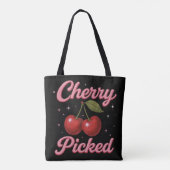 Cherry Picked Pink Sparkle Retro Glam Tasche (Rückseite)