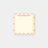 Cherry Picked Tasks Cute Border Retro Pop Post-it Klebezettel (Vorderseite)