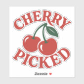 Cherry Picked Trendy Retro Fruit Graphic Aufkleber (Blatt)