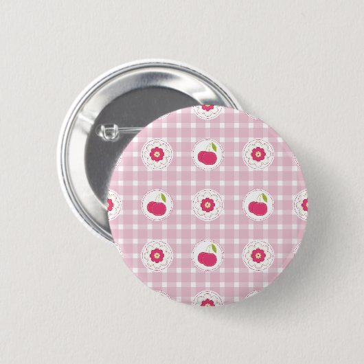 Cherry Picnic Button (Vorne & Hinten)