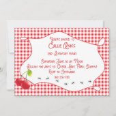 Cherry Picnic Einladung (Vorderseite)