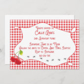 Cherry Picnic Einladung (Vorne/Hinten)