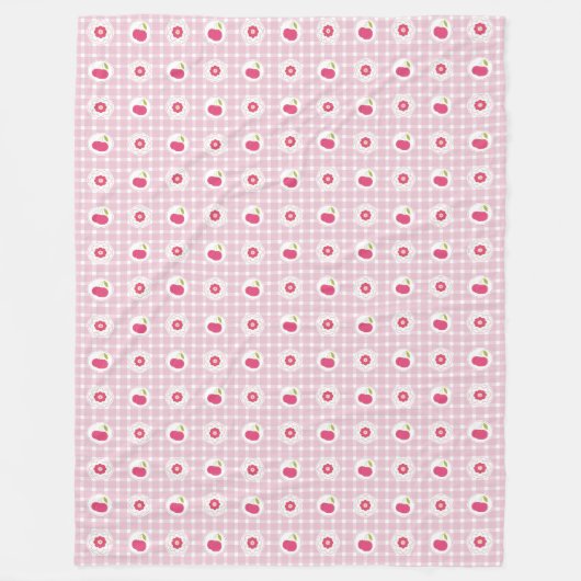 Cherry Picnic Fleece Blanket (Vorderseite)