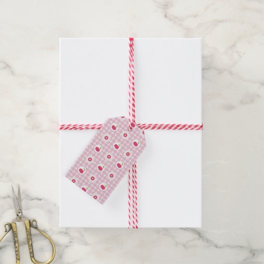 Cherry Picnic Gift Tags Geschenkanhänger (Mit Garn)