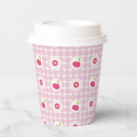 Cherry Picnic Paper Cups Pappbecher (Vorderseite)