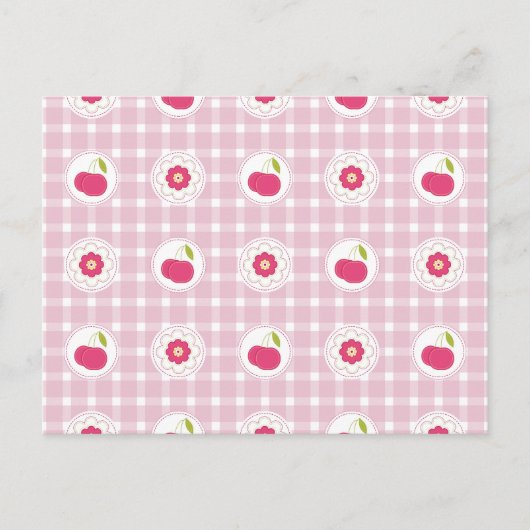 Cherry Picnic Postcard Postkarte (Vorderseite)