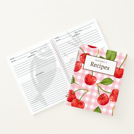 Cherry Picnic Recipe Book Notizblock (Innenseite)