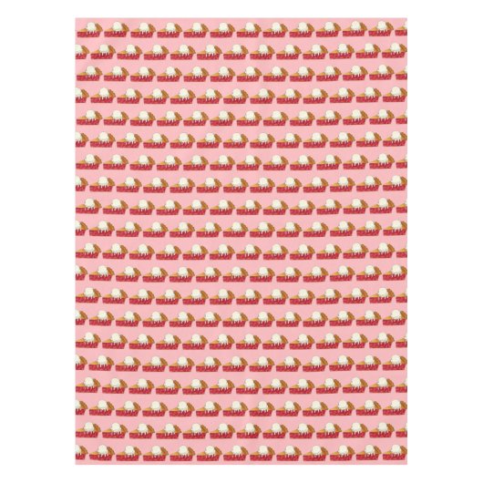 Cherry Pie a la Mode Ice Creme Slice Dessert Küche Tischdecke (Vorderseite)