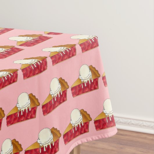 Cherry Pie a la Mode Ice Creme Slice Dessert Küche Tischdecke (Beispiel)