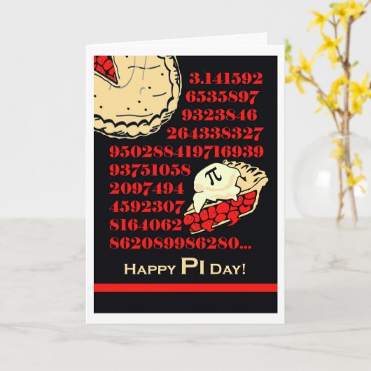 Cherry Pie Ala Mode for Pi Day Karte (Gelbe Blume)