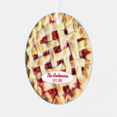 Cherry Pie Baker Personalisiert Ornament Aus Metall (Vorderseite links)