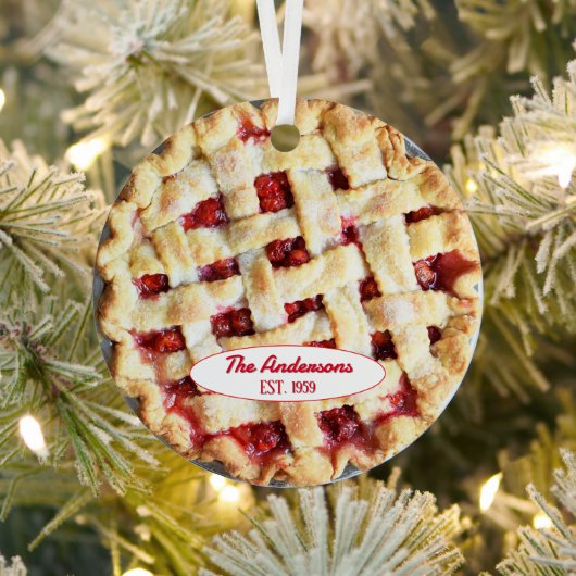 Cherry Pie Baker Personalisiert Ornament Aus Metall (InSitu)