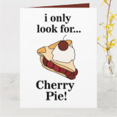 Cherry Pie Dessert Party Karte (Gelbe Blume)