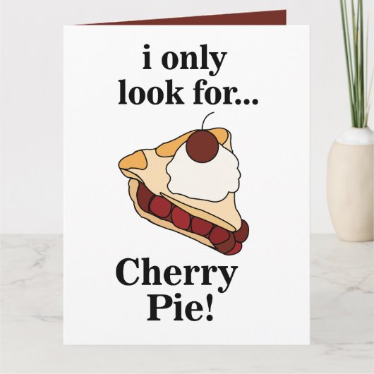 Cherry Pie Dessert Party Karte (Vorderseite)