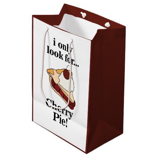 Cherry Pie Dessert Party Mittlere Geschenktüte (Vorderseite Schrägansicht)