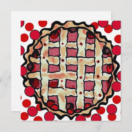 Cherry Pie Einladung (Vorne/Hinten)