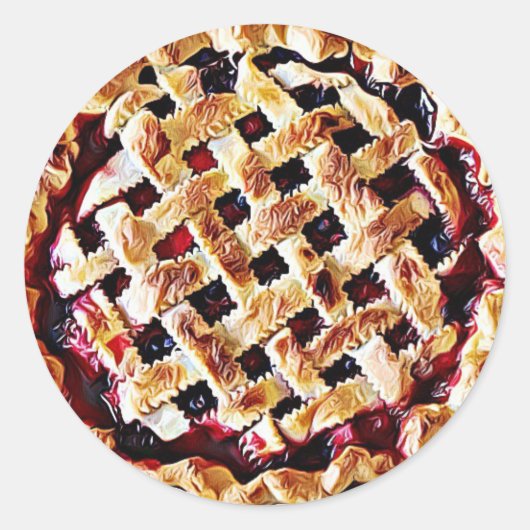 Cherry Pie Food Dessert Stickers (Vorderseite)