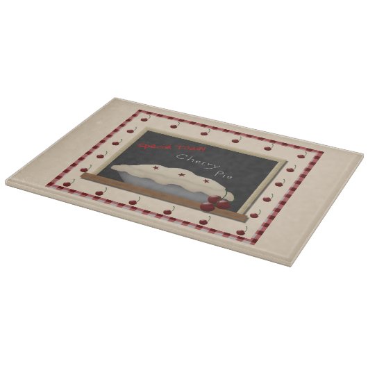Cherry Pie Glass Cutting Board Schneidebrett (Ecke)