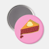 Cherry Pie Heart Magnet (Vorderseite/Rückseite)