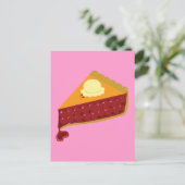 Cherry Pie Heart Postkarte (Stehend Vorderseite)