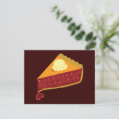 Cherry Pie Heart Postkarte (Stehend Vorderseite)