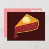 Cherry Pie Heart Postkarte (Vorne/Hinten)