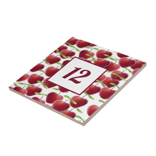Cherry Pie Number Tile Fliese (Seite)