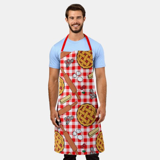 Cherry Pie Paper Plate Schürze (Getragen)