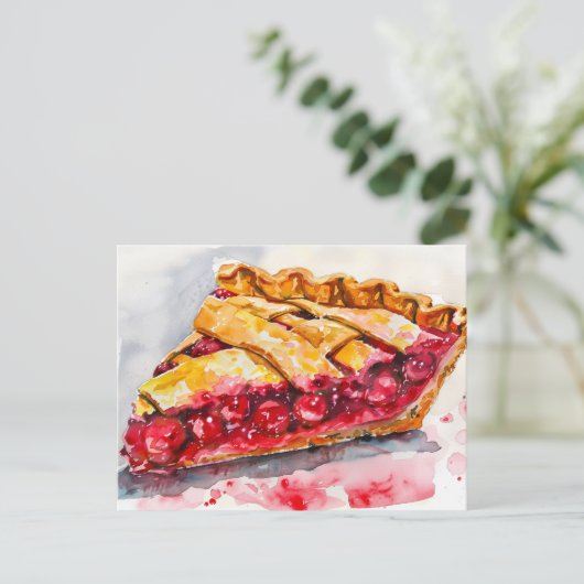 Cherry Pie Postkarte (Stehend Vorderseite)