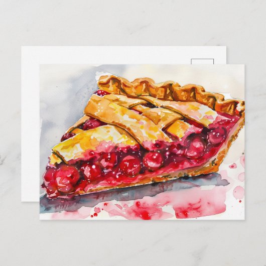 Cherry Pie Postkarte (Vorne/Hinten)