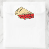 Cherry Pie Quadratischer Aufkleber (Tasche)