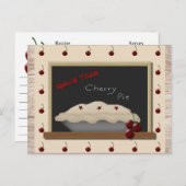 Cherry Pie Recipe Cards Postkarte (Vorne/Hinten)