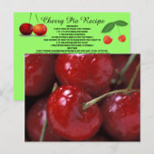Cherry Pie Recipe Frucht Süßigkeiten Dessert Koch Postkarte (Vorne/Hinten)