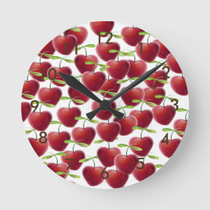 Cherry Pie Runde Wanduhr