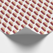 Cherry Pie Slice | Aquarellfarbene Lebensmitteldar Geschenkpapier (Ecke)