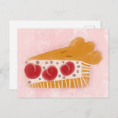 Cherry Pie Slice Postcard Postkarte (Vorne/Hinten)