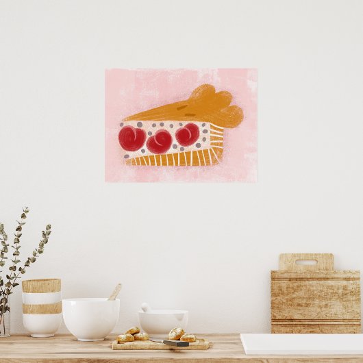 Cherry Pie Slice Poster Kunst (Küche)