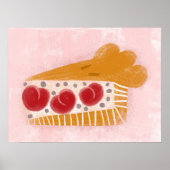 Cherry Pie Slice Poster Kunst (Vorne)