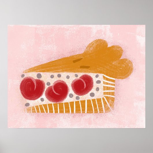 Cherry Pie Slice Poster Kunst (Vorne)