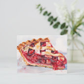 Cherry Pie Slice Postkarte (Stehend Vorderseite)