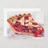 Cherry Pie Slice Postkarte (Vorne/Hinten)