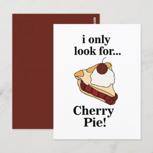 Cherry Pie Sweet Funny Postkarte
