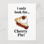 Cherry Pie Sweet Funny Postkarte (Vorderseite)