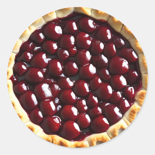 Cherry Pie und Extravaganter Crust Runder Aufkleber (Vorderseite)
