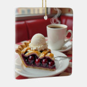 Cherry Pie, Vanilla Ice Creme & Kaffee Keramikornament (Rechts)