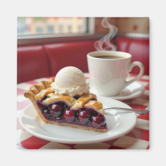 Cherry Pie, Vanilla Ice Creme & Kaffee Magnet (Vorne)