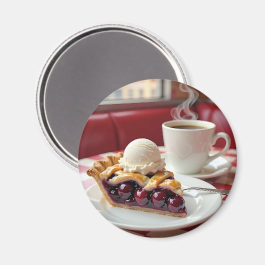 Cherry Pie, Vanilla Ice Creme & Kaffee Magnet (Vorderseite/Rückseite)